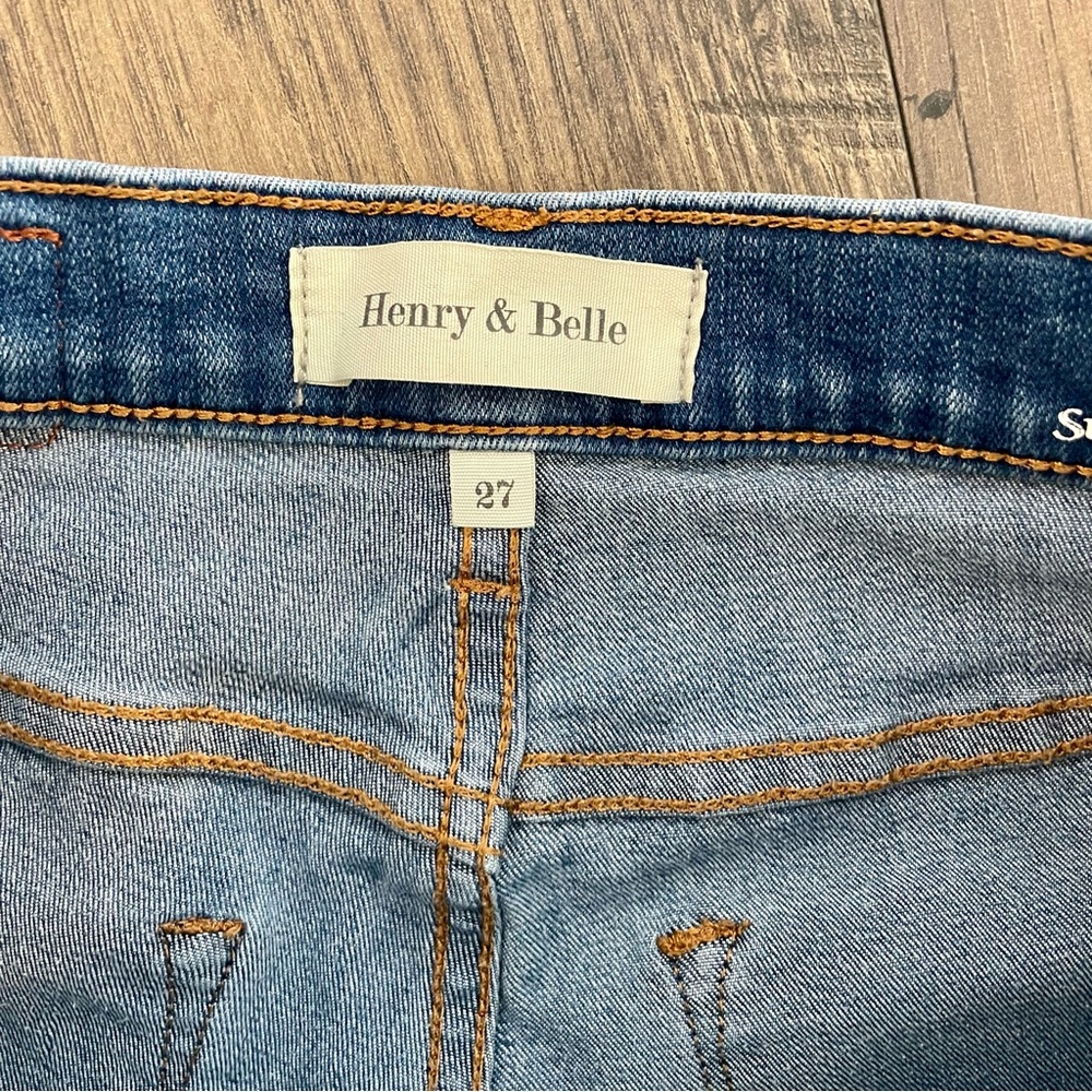 Henry & Belle High Waisted Super Skinny Ankle Medium Wash Denim Jeans - Picture 3 of 7